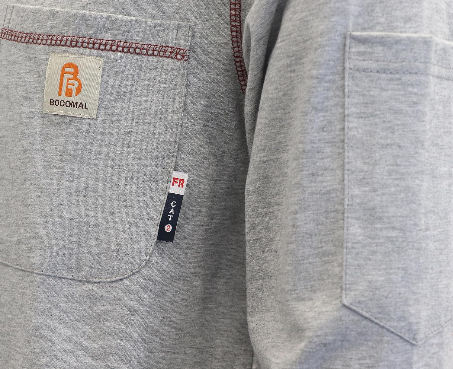 BOCOMAL FR Shirts for Men Lightweight Crew Long Sleeve Flame Resistant/Fire Retardant Shirt… - Image 5