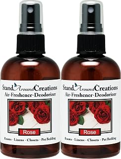 Set of 2 - Concentrated Spray For Room/Linen/Room Deodorizer/Air Freshener - 4 fl oz - Scent - Rose: A garden of red roses blooms from this artistically designed floral bouquet.