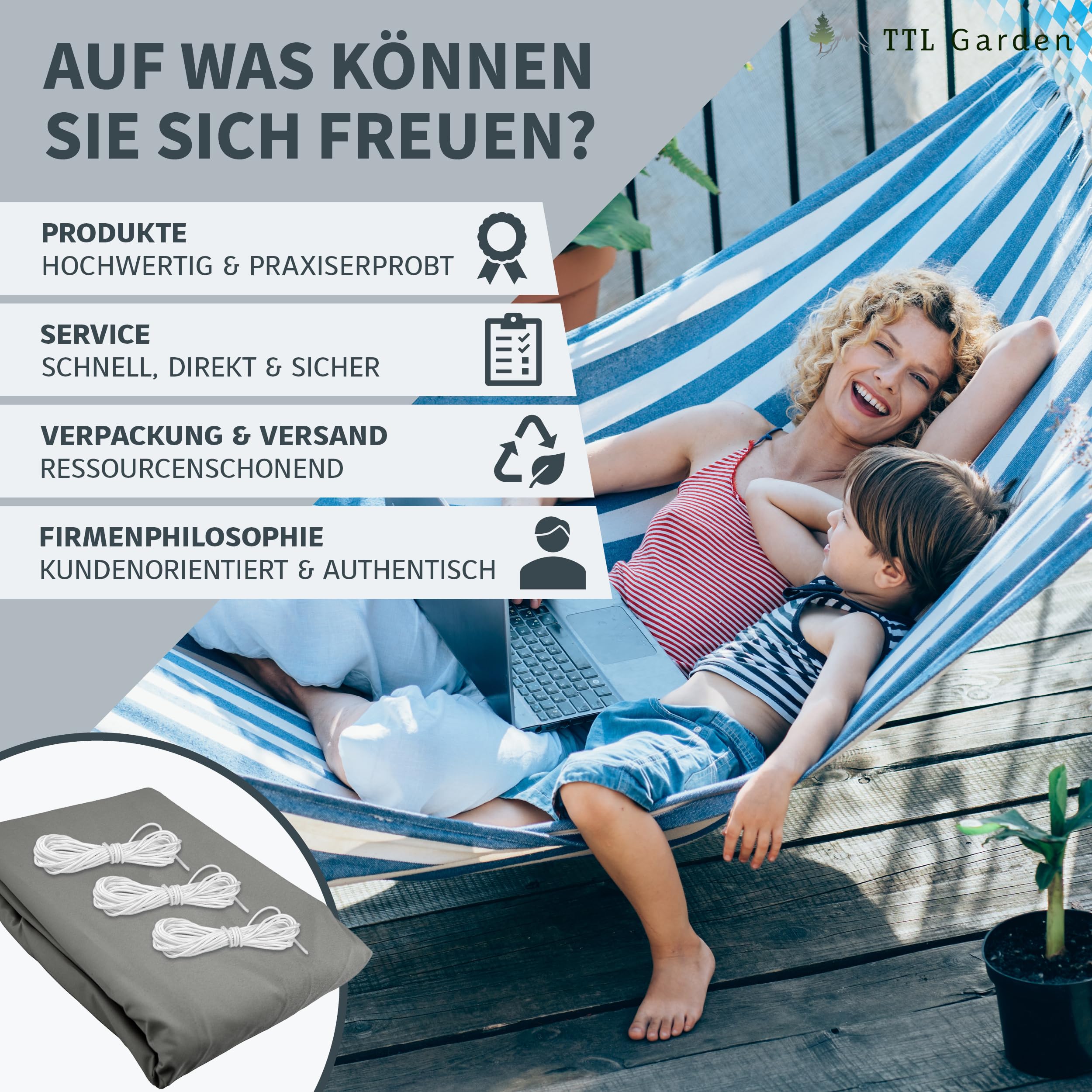 TTL GARDEN 4x4x4m Sonnensegel Dreieck gleichseitig anthrazit - Premium Polyester 300D 160g/m² 93% Abschattung - Sonnenschutz & Wetterschutz für Garten, Balkon & Terrasse, mit 3X Schnur 1,5m