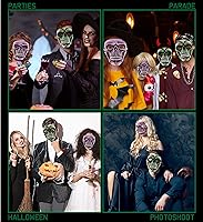 Vista 4 de Máscara de esqueleto, disfraz de calavera Steampunk, accesorio de disfraz de cara completa para Halloween, fiestas y eventos de terror