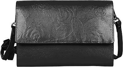 Karla Hanson Delia RFID Blocking Leather Crossbody Clutch (Rose Black)