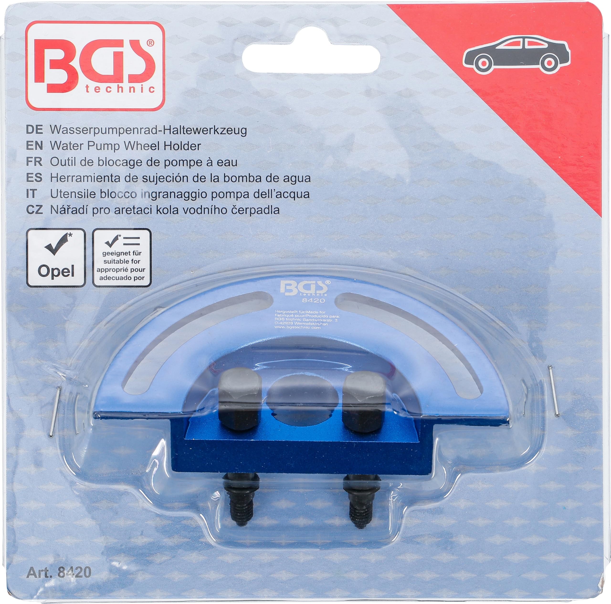 BGS 8420 | Utensile blocco ingranaggio pompa dell'acqua | per motori Opel Ecotec