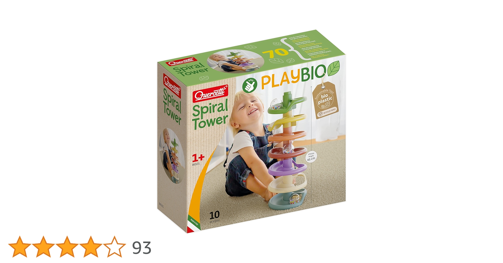 Amazon.co.jp: Quercetti - スパイラルタワー PlayBio - クラシック