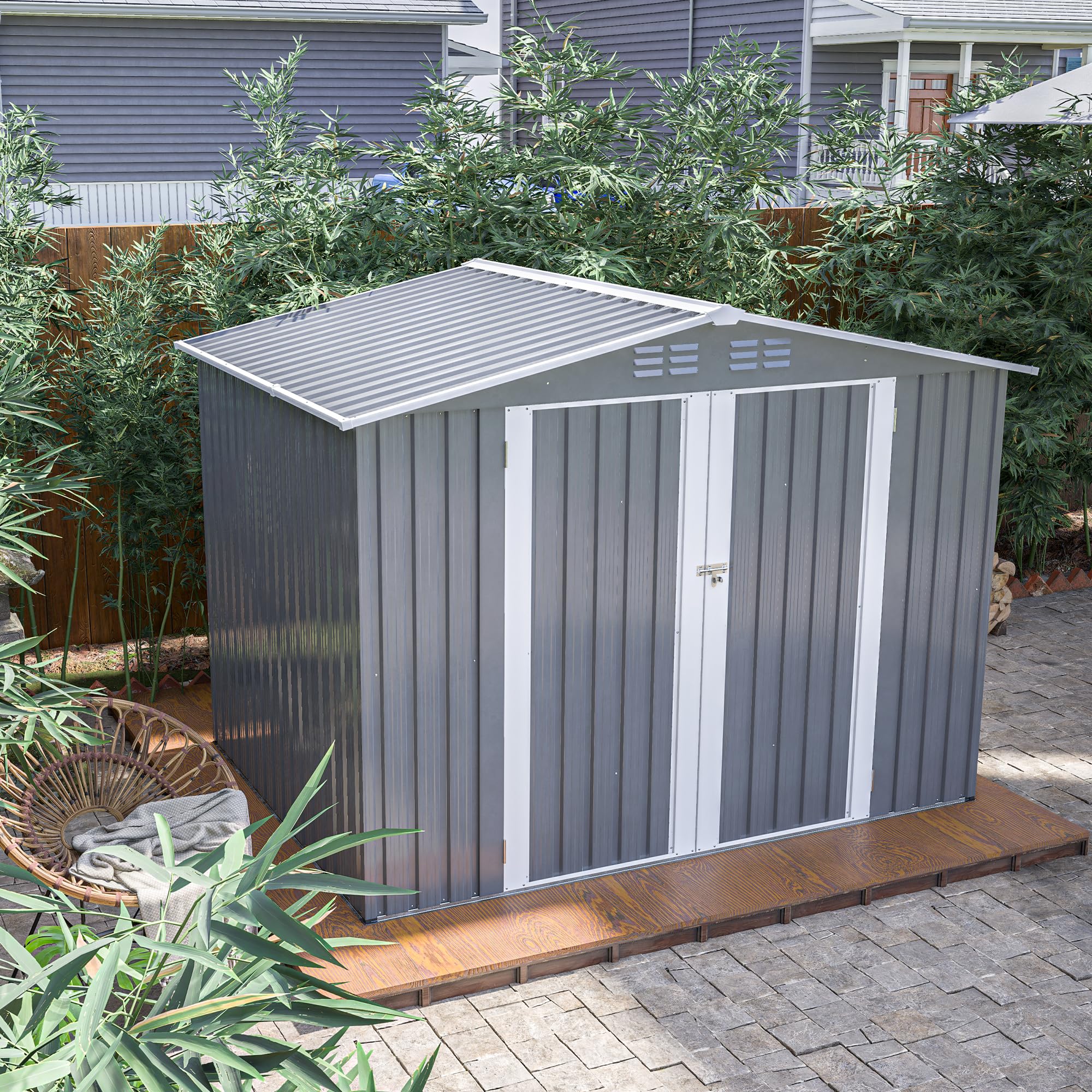 Amazon.com : KEIKI 8x6 FT Outdoor Storage Shed, Weatherproof