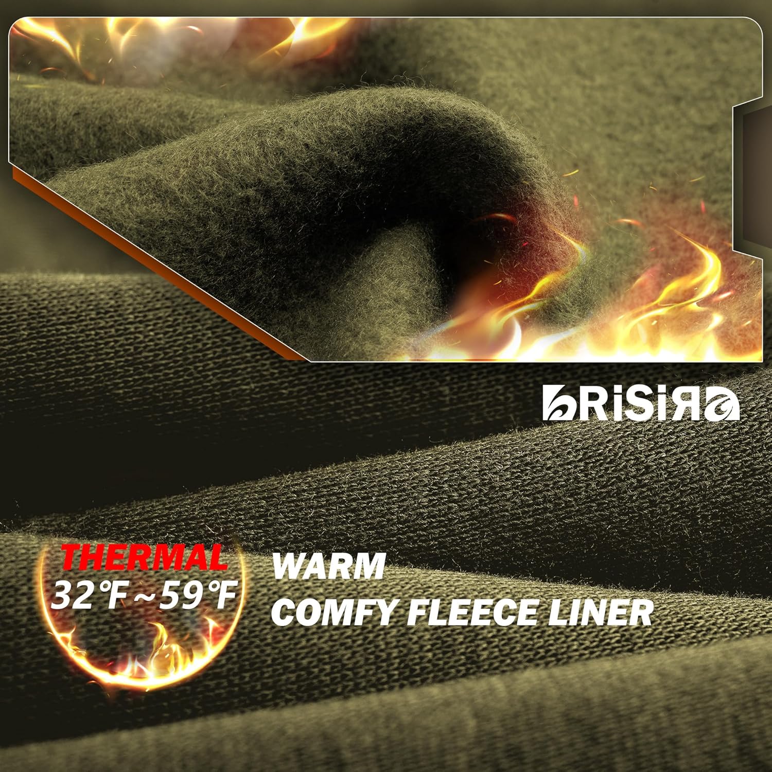 BRISIRA Mens Baggy Sweatpants (L-2XL) Fleece Lined Wide Leg Warm Sweat Pants Open Bottom with Deep Pocket & Elastic Waist - Image 3