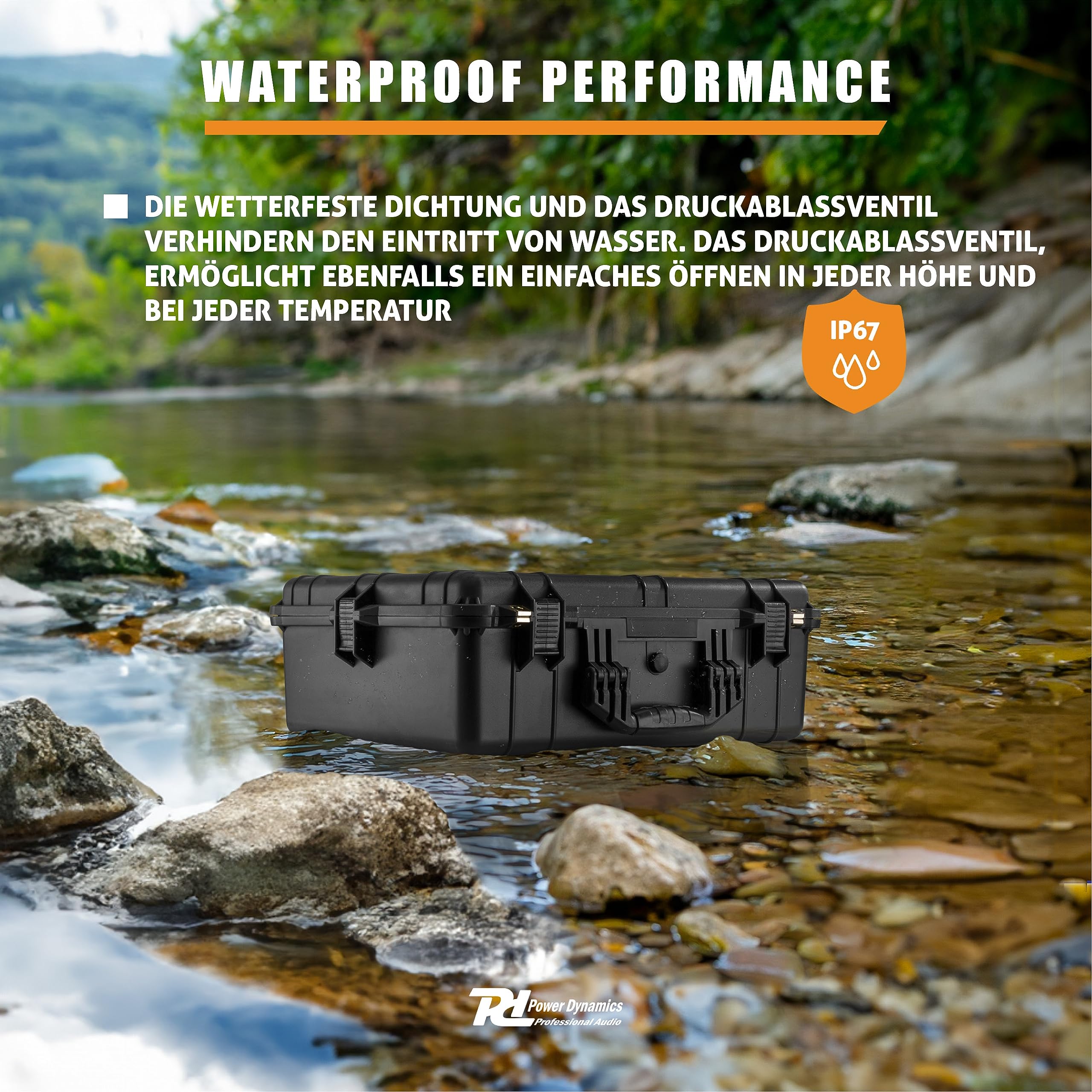 Power Dynamics GIGCase22, Universal Hard Case Kamera Koffer Schaumstoff, DJ Koffer, Foto Koffer, Schutzkoffer, DJ Universalkoffer, Wasserdichter Koffer, Transportkoffer mit Schaumstoff, Schwarz