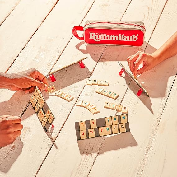 Ideal, Rummikub Mini Pouch Travel Game: Brings People Together, Family Strategy Games, for 2-4 Players, Ages 7+
