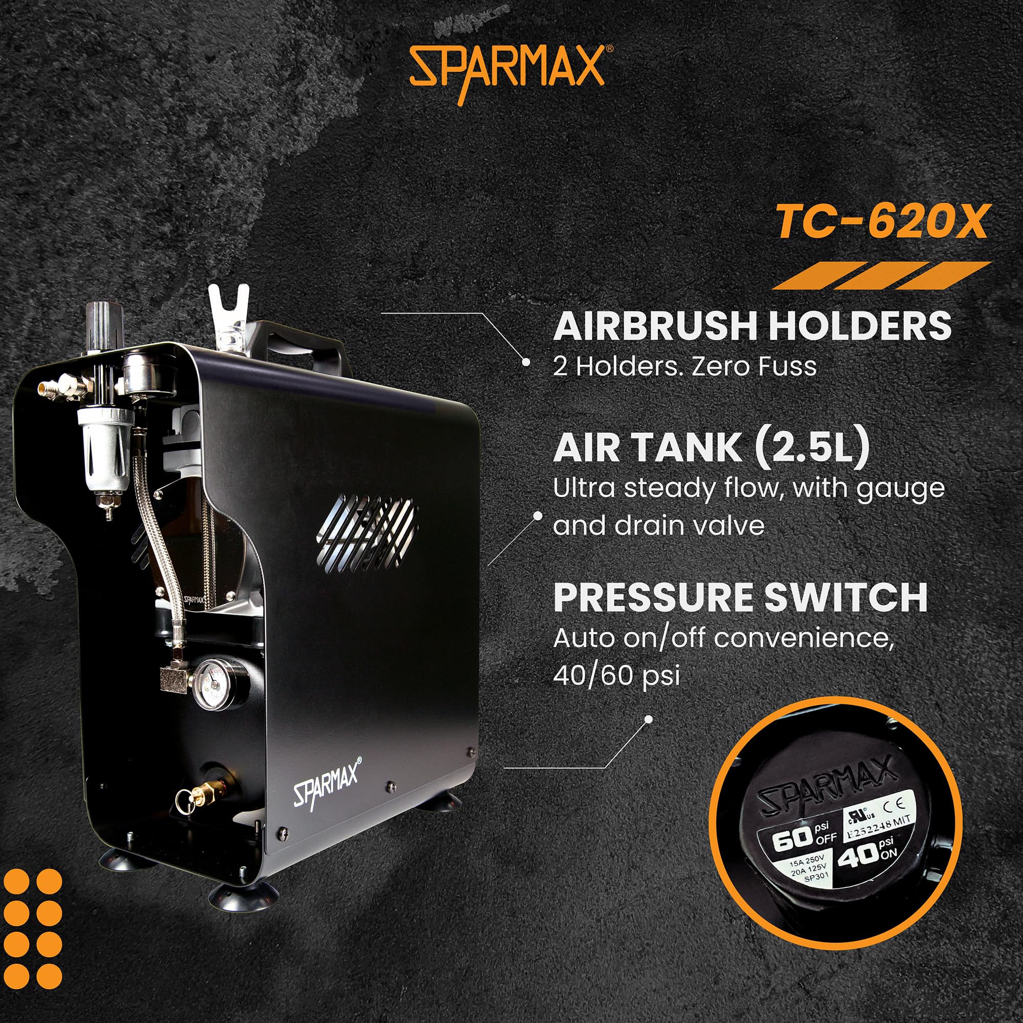 Amazon.com: Oil-Free Silent Compressor Sparmax TC-620X : Arts