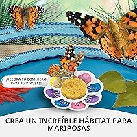 Vista 2 de Kit de cultivo de mariposas National Geographic - Kit de hábitat de mariposas con vale para canjear 5 orugas (S&H no incluido), jaula de mariposas