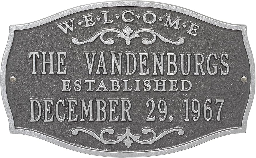 Amazon.com: Comfort House Personalized Cast Metal Family Name