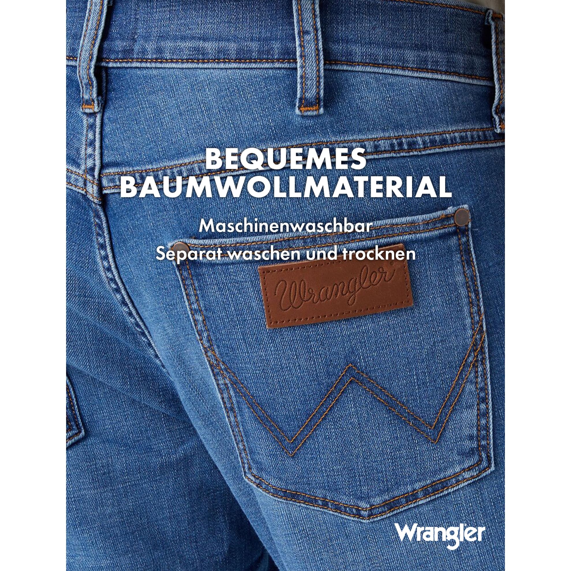 Wrangler Herren Jeans Greensboro Regular Fit Herrenhose Straight Blau W30 - W42