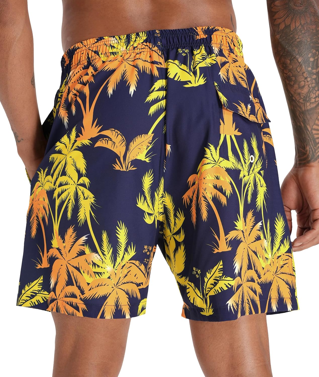 APTRO Men's Swim Trunks with Compression Liner 5 Inch Bathing Suit Beach Swimsuits - Image 4