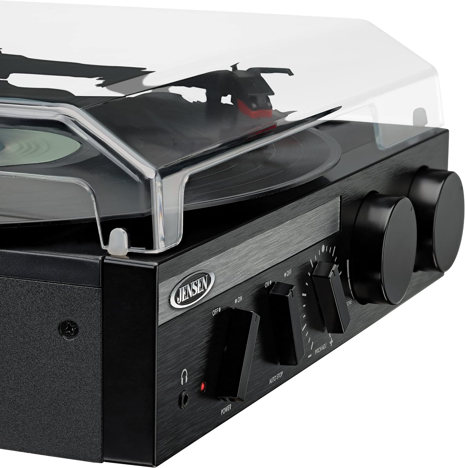 Jensen® 3-Speed Stereo Turntable with Built-in Speakers