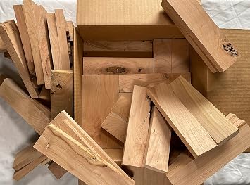 Box of Tiny Wood Board Pieces - All Cherry
