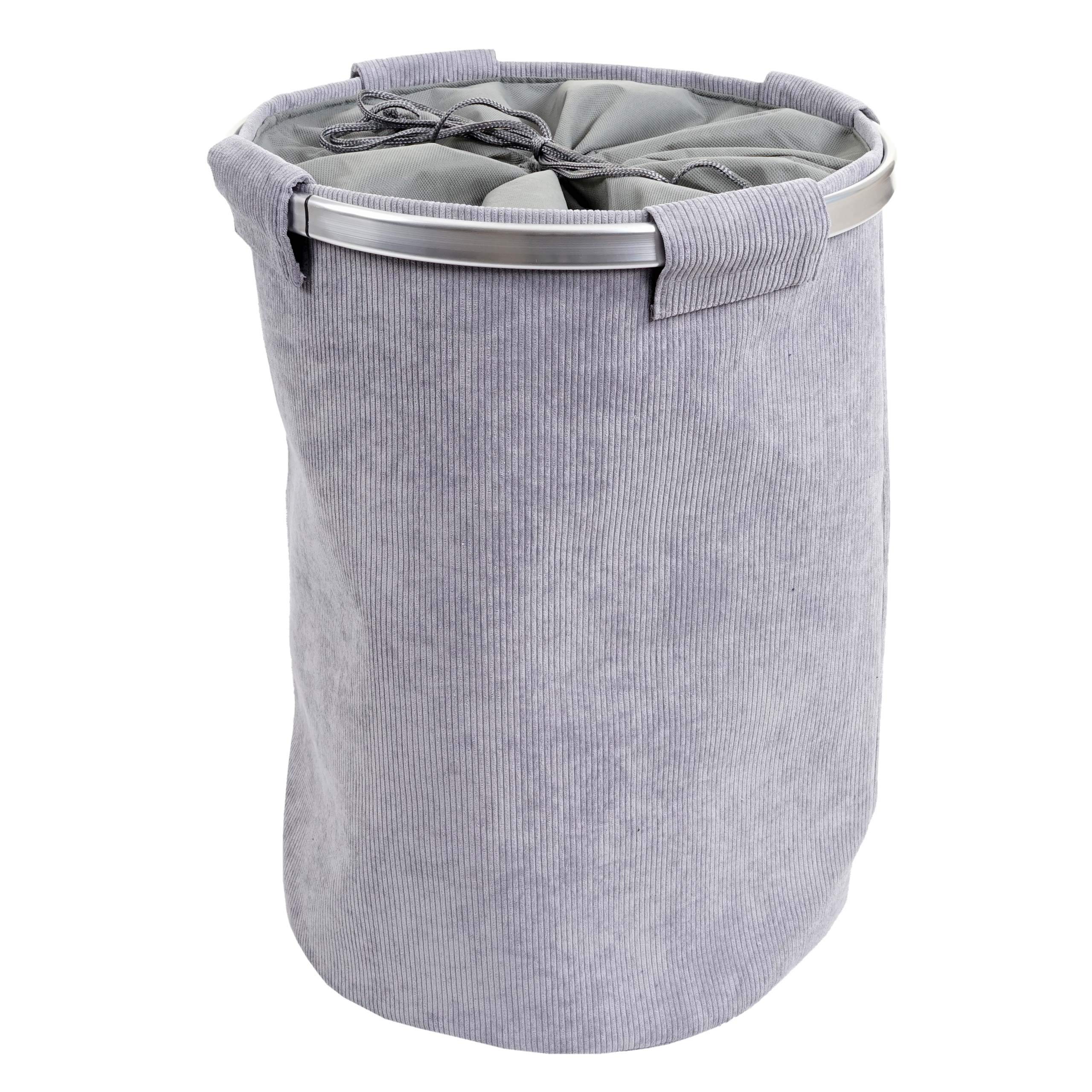 Mendler Kosz na pranie HWC-C34 55 x 39 cm 65 l - sztruks szary