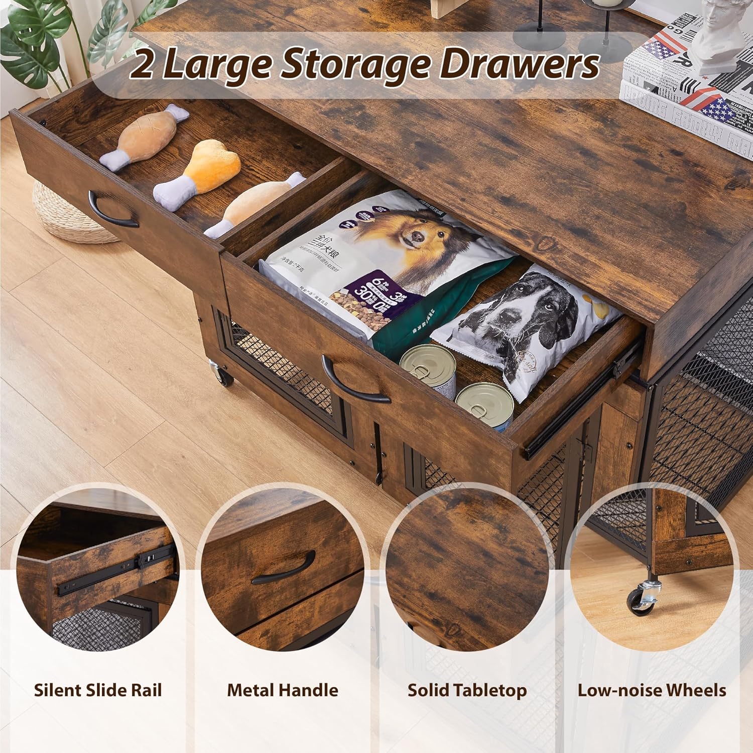 Stylish & Functional: The 43" Large Dog Crate That Doubles as Furniture