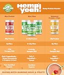 Manitoba Harvest Hemp Yeah! Organic Max Protein Powder, Unsweetened, 454g; with 20g protein and 4.5g Omegas 3&6 per Serving, Preservative Free, Non-GMO, Packaging May Vary