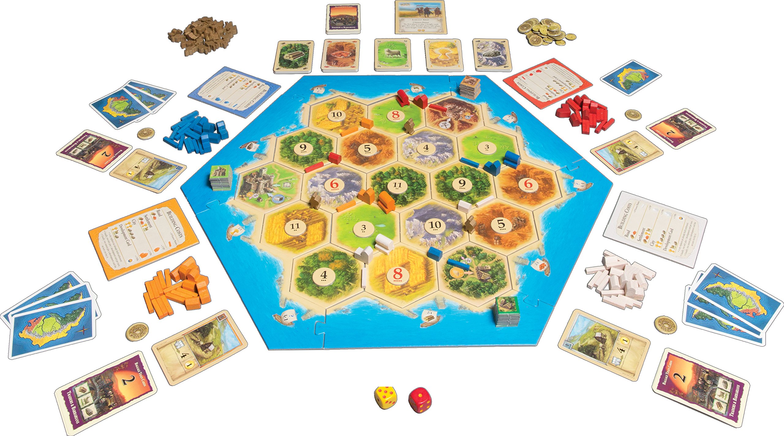 Mayfair Games - I coloni di Catan, Gioco da tavolo - Espansione: Mercanti e Barbari [lingua inglese]