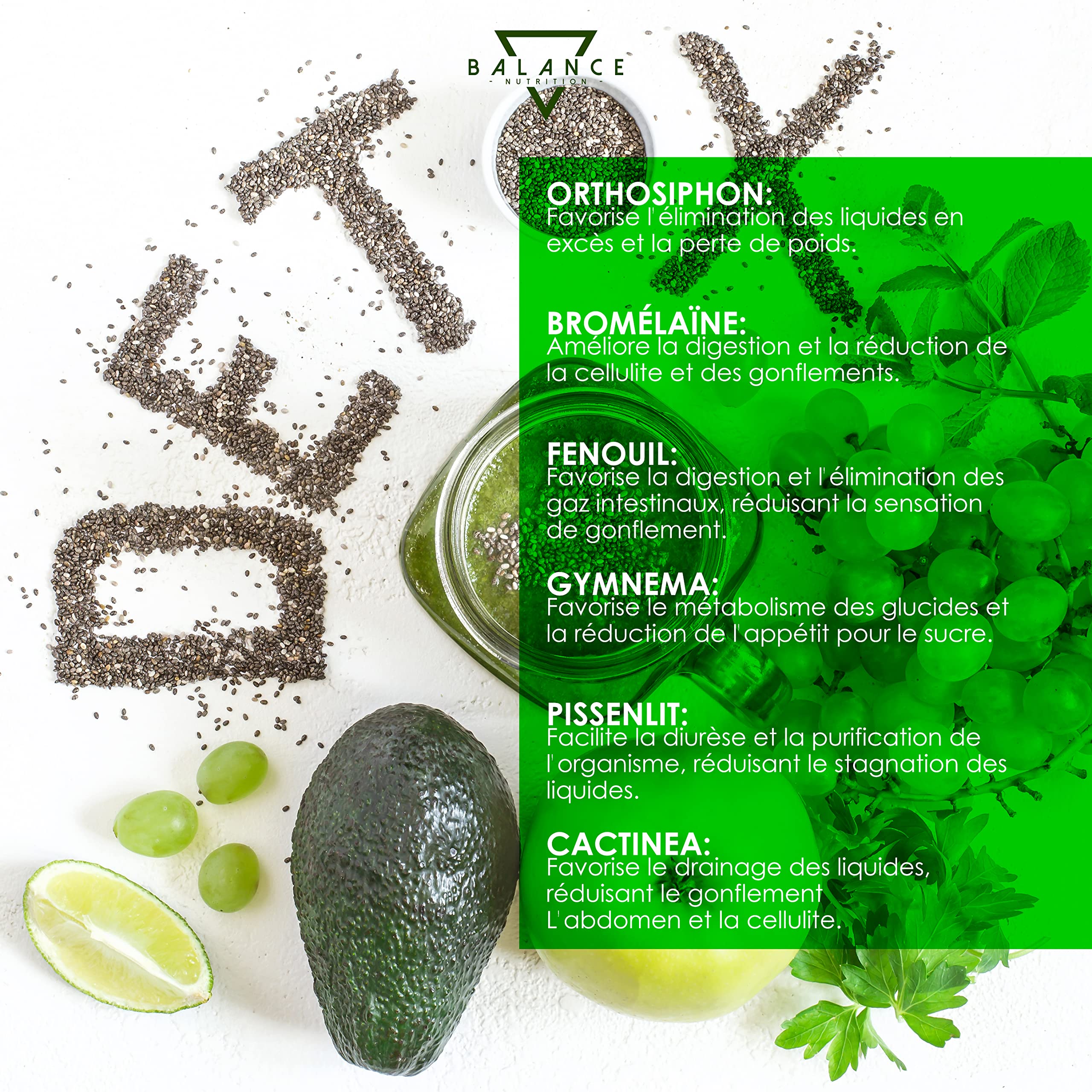 DRENASLIM® DETOX (RÉGIME DÉTOX DRAINANT INCLUS) - 240 COMPRIMÉS | Detox Foie Minceur | Maigrir Rapidement Efficacement I Puissant et Rapide, avec Bromelain, Orthosiphon, Pissenlit, Gymnema et Fenouil