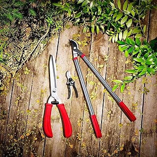 Kapoo Garden Lopper Set with 18" Professional Hedge Shears, Heavy Duty 28" Tree Loppers, 8" Sharp Pruning Shears for Tree ...