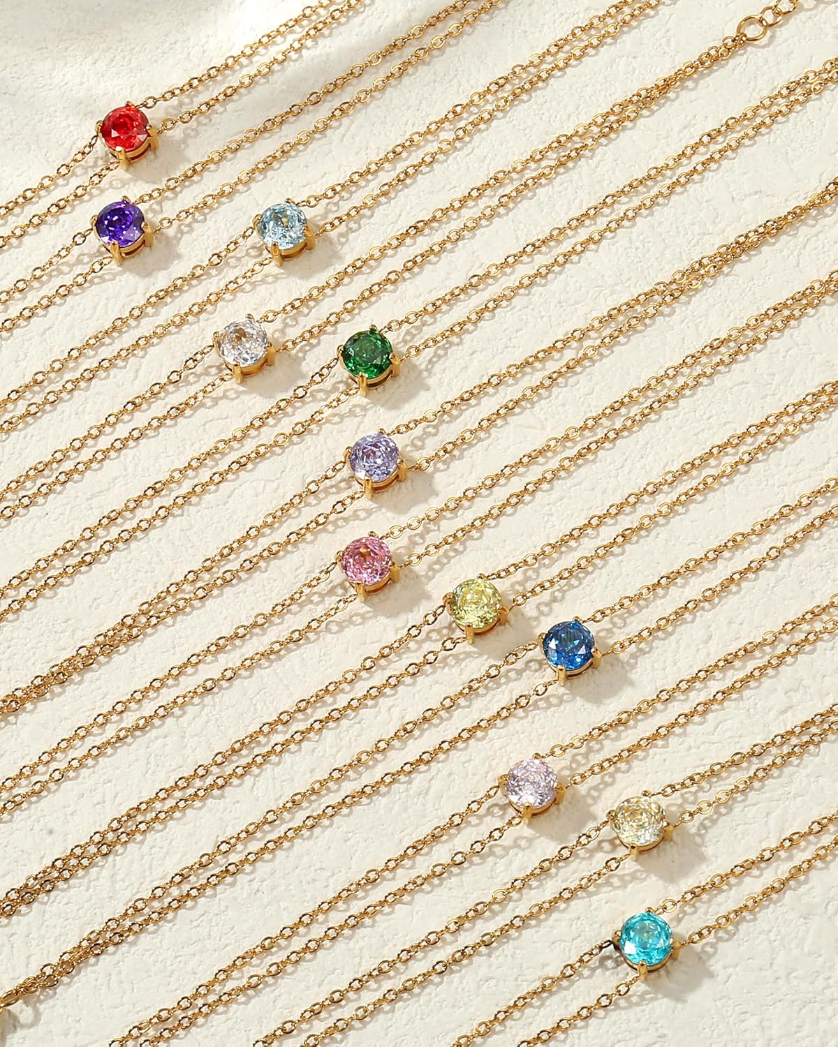 Rose Cut Diamond Womens Birthstone Bracelet Waterproof– 14K Gold Plated Dainty Stainless steel Double Chain Adjustable Bracelet – Minimalist Jewelry Gift for Birthday, Anniversary, Graduation - Image 3