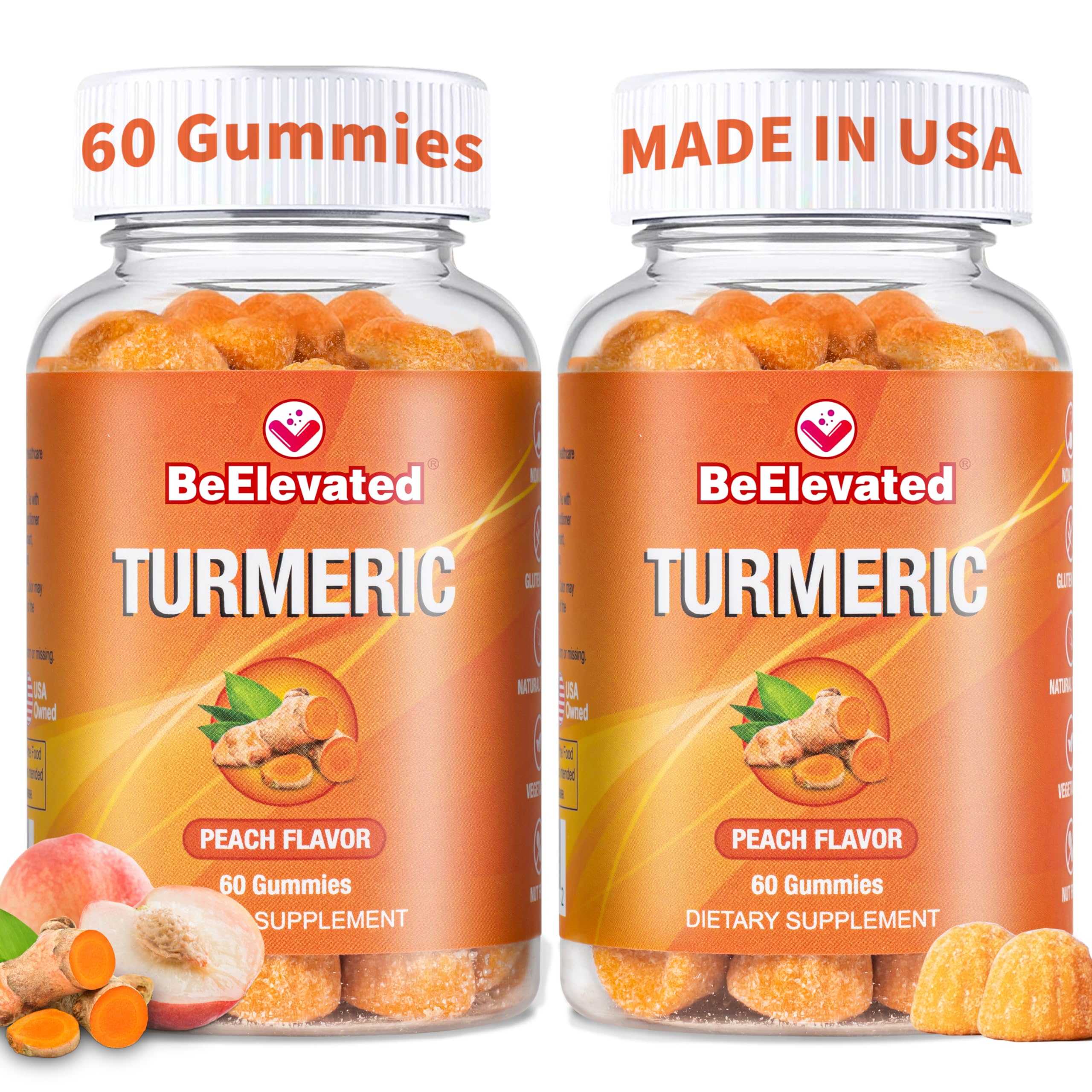 BeElevated Turmeric and Ginger Gummies