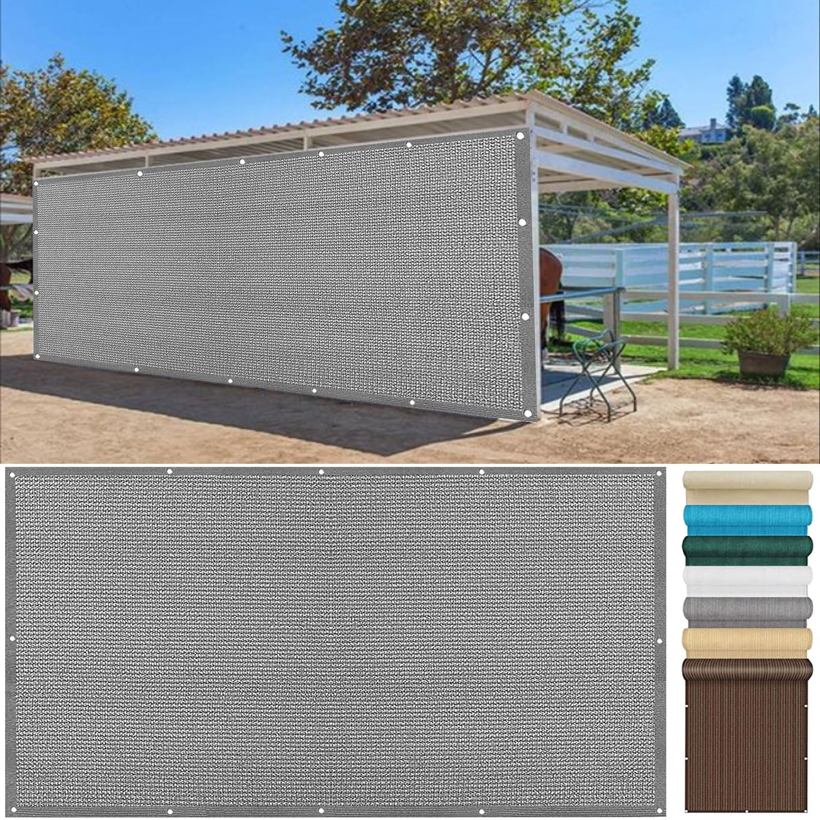 Brise vue balcon gris pour créer un coin de jardin ombragé et calme sur le patio