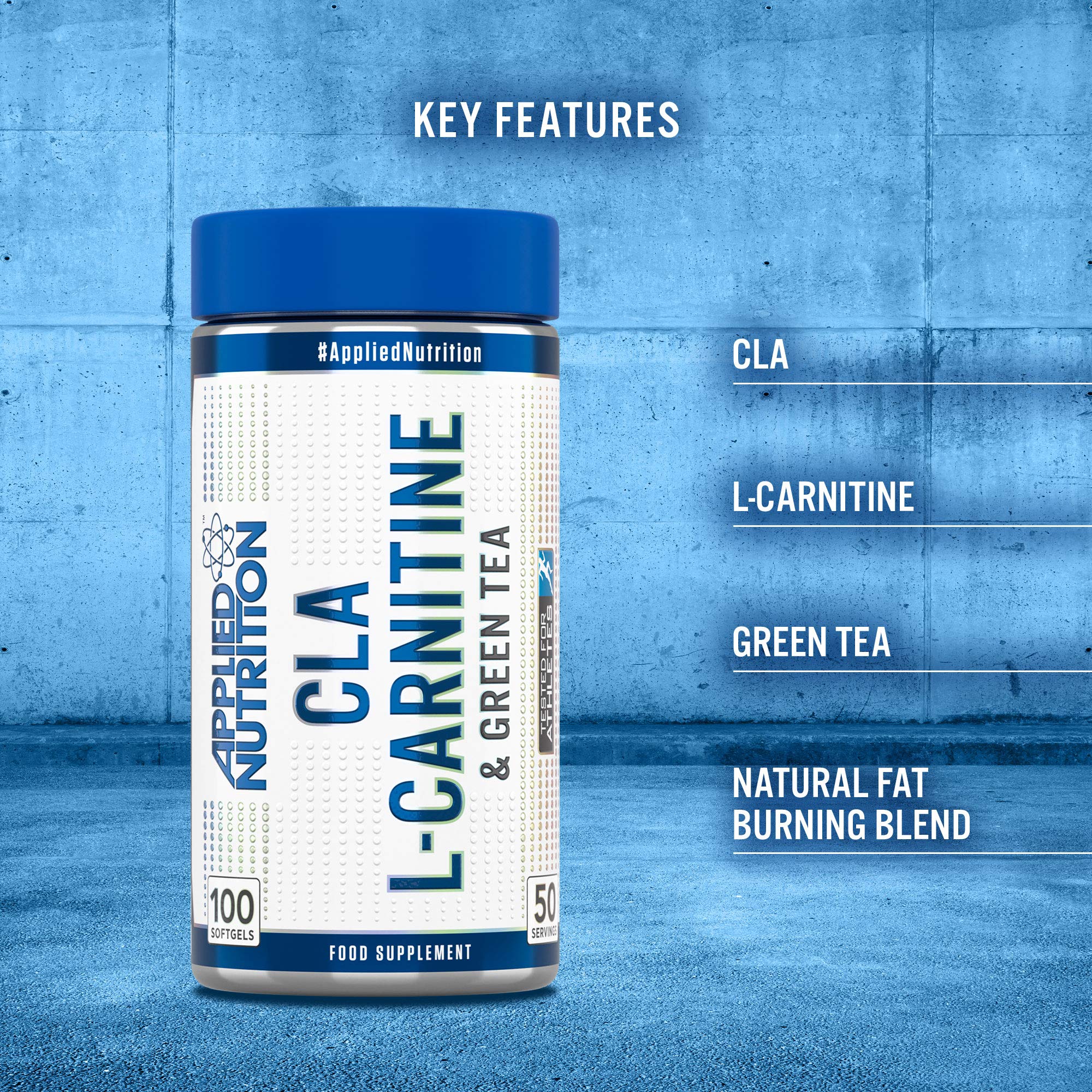 Applied Nutrition CLA L Carnitine & Green Tea Natural Energy Fat Burning Blend Help Weight