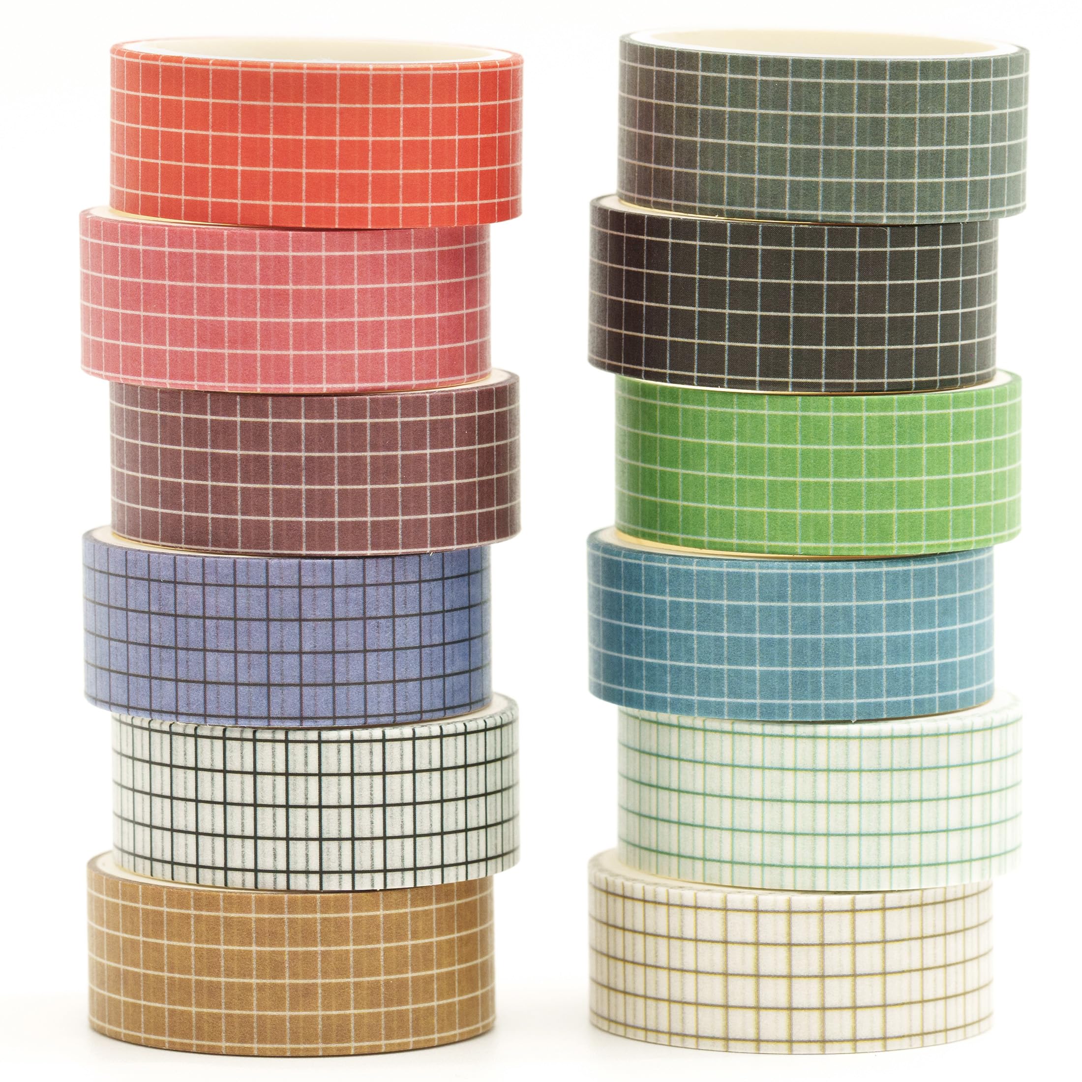 Grille Washi Tape Set 12 Rouleaux Masking Tape Ruban adhesif