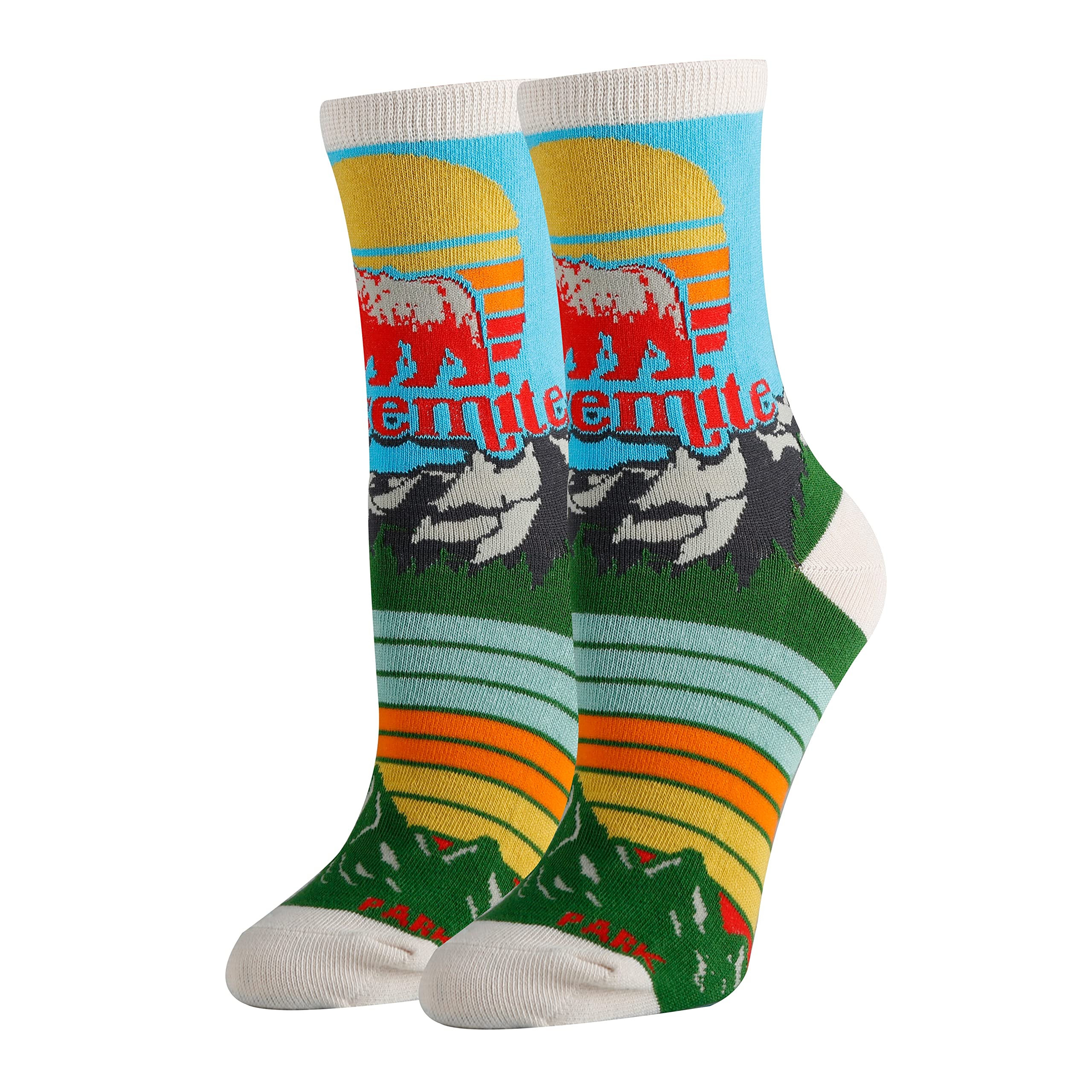 ooohyeah Women's Funny National Parks Socks, Novelty Cool Crazy Crew Socks Fun Gifts