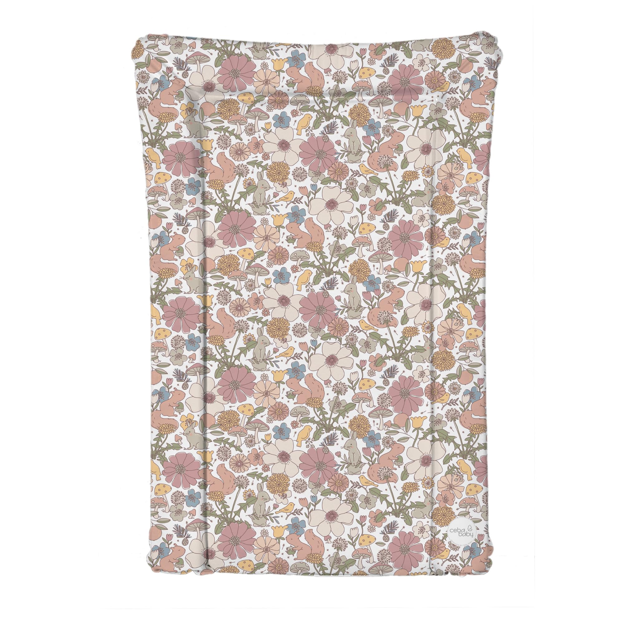 Fasciatoio impermeabile con bordi rialzati, unisex, 46 x 73 cm, motivo: arcobaleno o fiori (floreale)