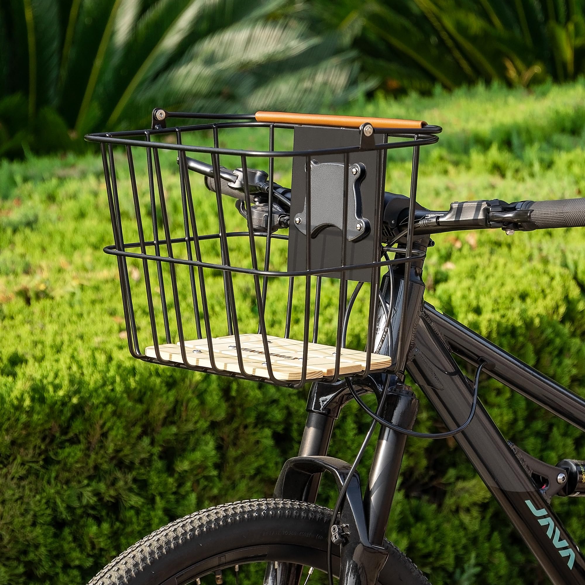 Cesta Frontal para Bicicleta con asa, Cesta de Bicicleta desplazamientos y Compras. Cesta Robusta y Resistente con Kit de Montaje para Bicicletas de Playa y Bicicletas