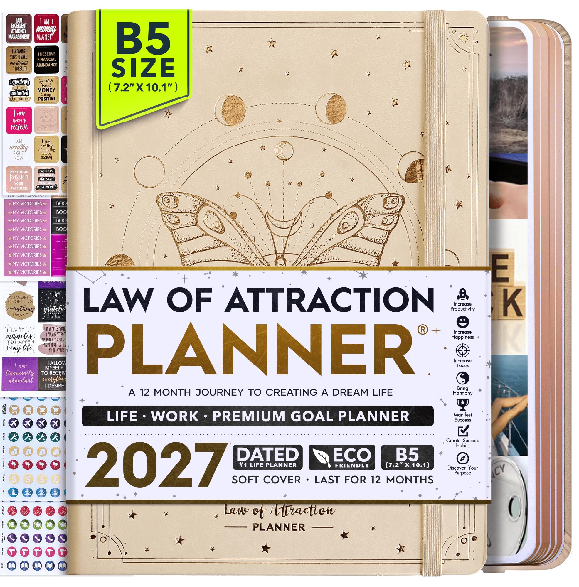 2027 Planner Weekly and Monthly &amp; Manifestation Journal for Women