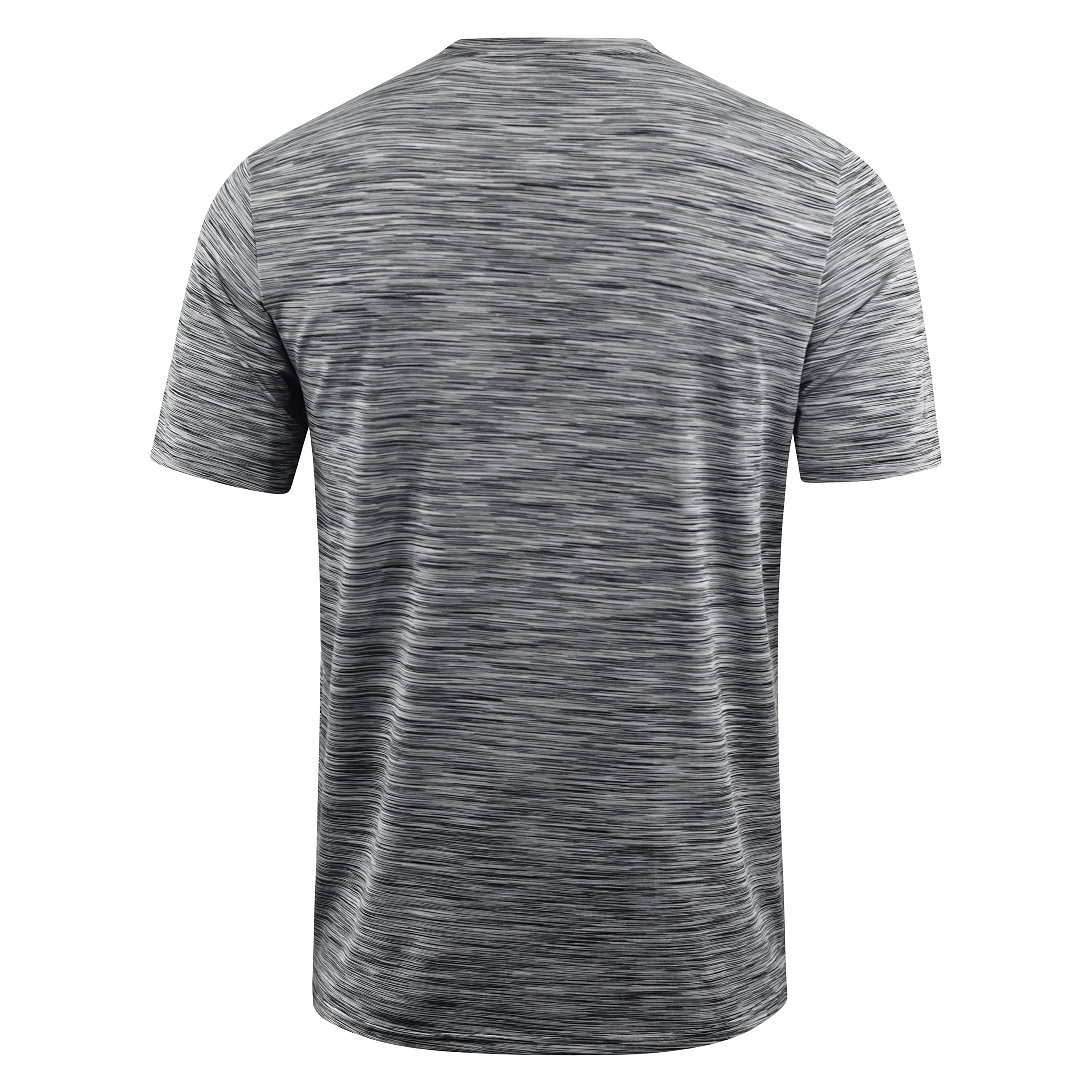 Kandor Męski T-shirt na siłownię i krótki zestaw – proaktywne męskie spodenki sportowe, trwałe męskie koszulki treningowe o wysokiej intensywności, elastyczne spodenki treningowe, odprowadzające wilgoć i rozciągliwe spodenki treningowe i koszulka UK, Szar