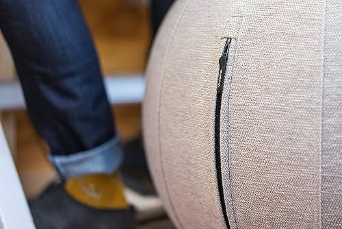 Miniatura 5 de Vivora Luno - Silla de bola de ejercicio, fieltro, tamaño máximo (25 a 26 pulgadas), para oficina en casa, entrenamiento de equilibrio, pelota de