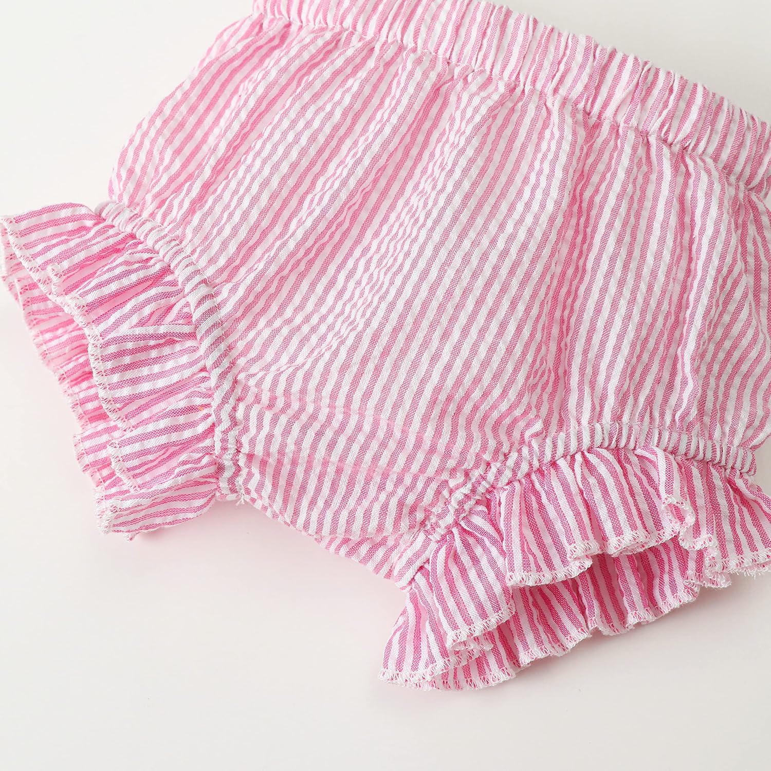 LYSINK Newborn Baby Girl Clothes Stripe Sleeveless Bowknot Tank Top Shorts Set Summer Outfits Cute Baby Clothes Girl 0-18M