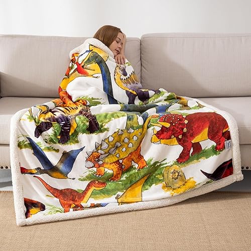 Miniatura 4 de COSUSKET Manta Sherpa para niños de 50 x 60 pulgadas, manta de franela de felpa súper suave y mullida, regalos para niños y niñas