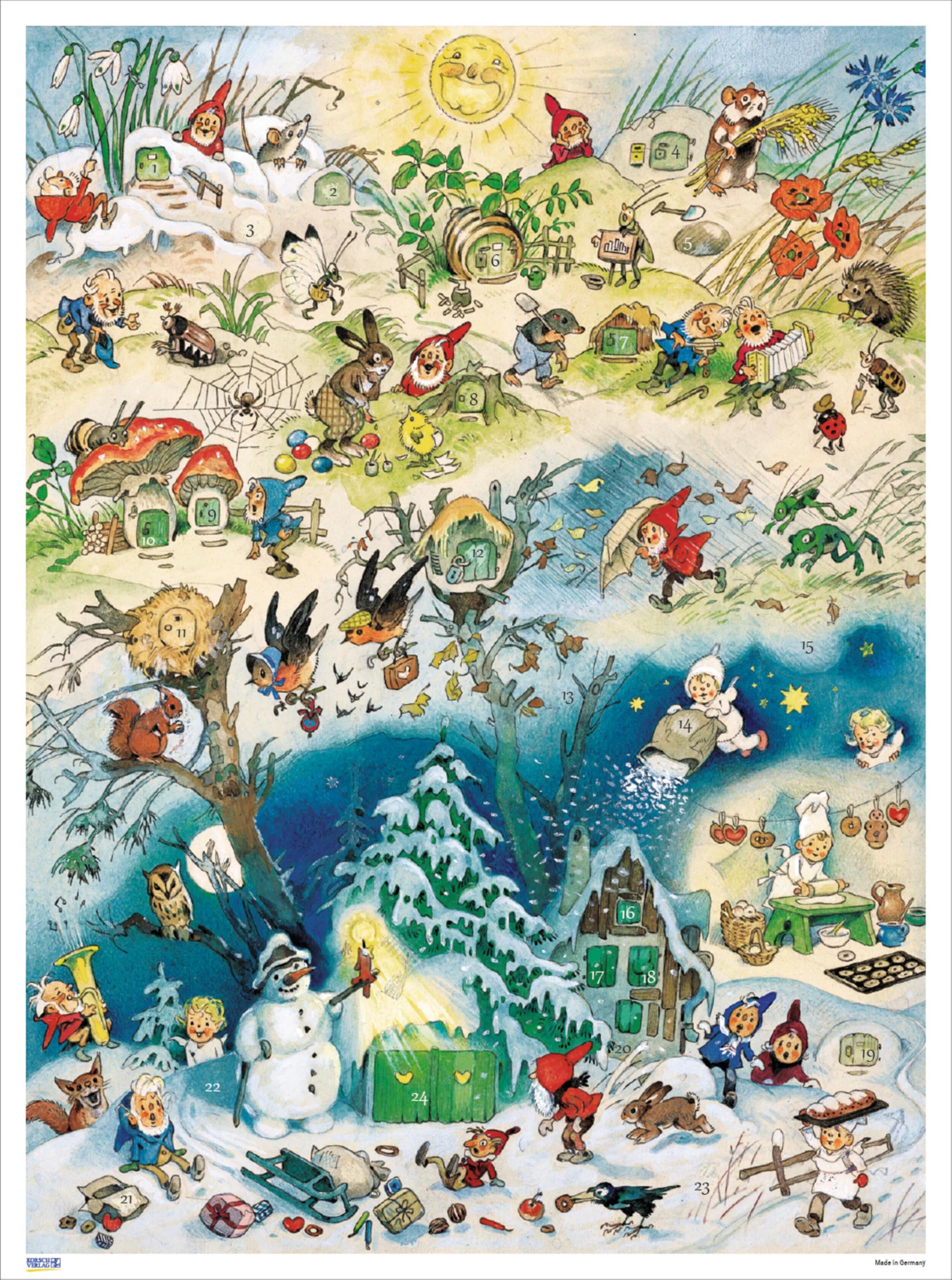 Verlag Korsch Adventskalender Bild-Adventskalender Vier Jahreszeiten