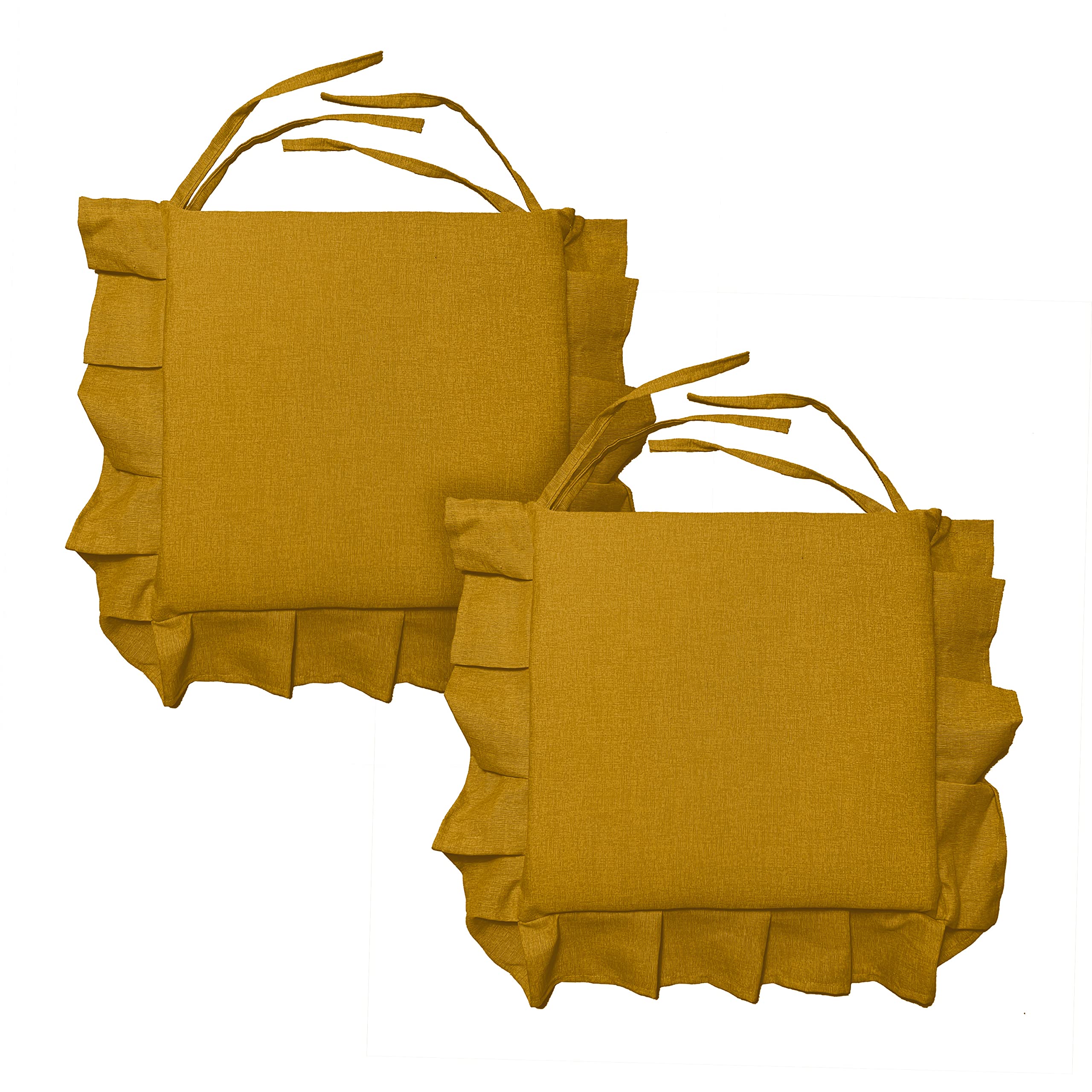 Cuscino Sedia Rotondo Morbido - Diametro 40cm, Cotone, Laccetti, Lavabile - Made In Italy - Foto 8