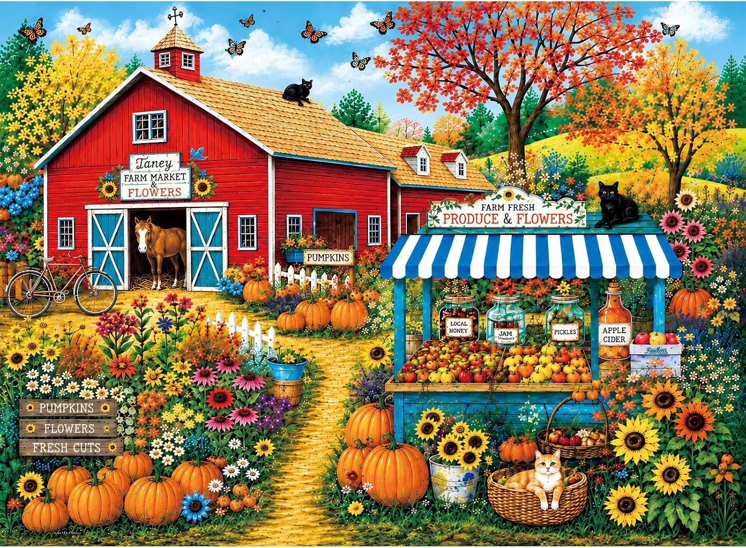 500 Piece Puzzle for Adults, Autumn Farm Market Jigsaw Puzzle