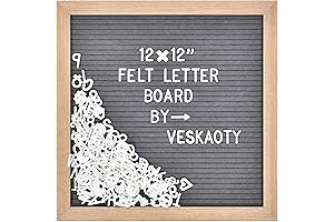 Felt Letter Board with 460 Letters, Numbers & Symbols in Grey