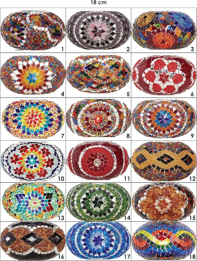 Amazon.co.jp: DEMMEX 交換用モザイクガラスグローブシェード