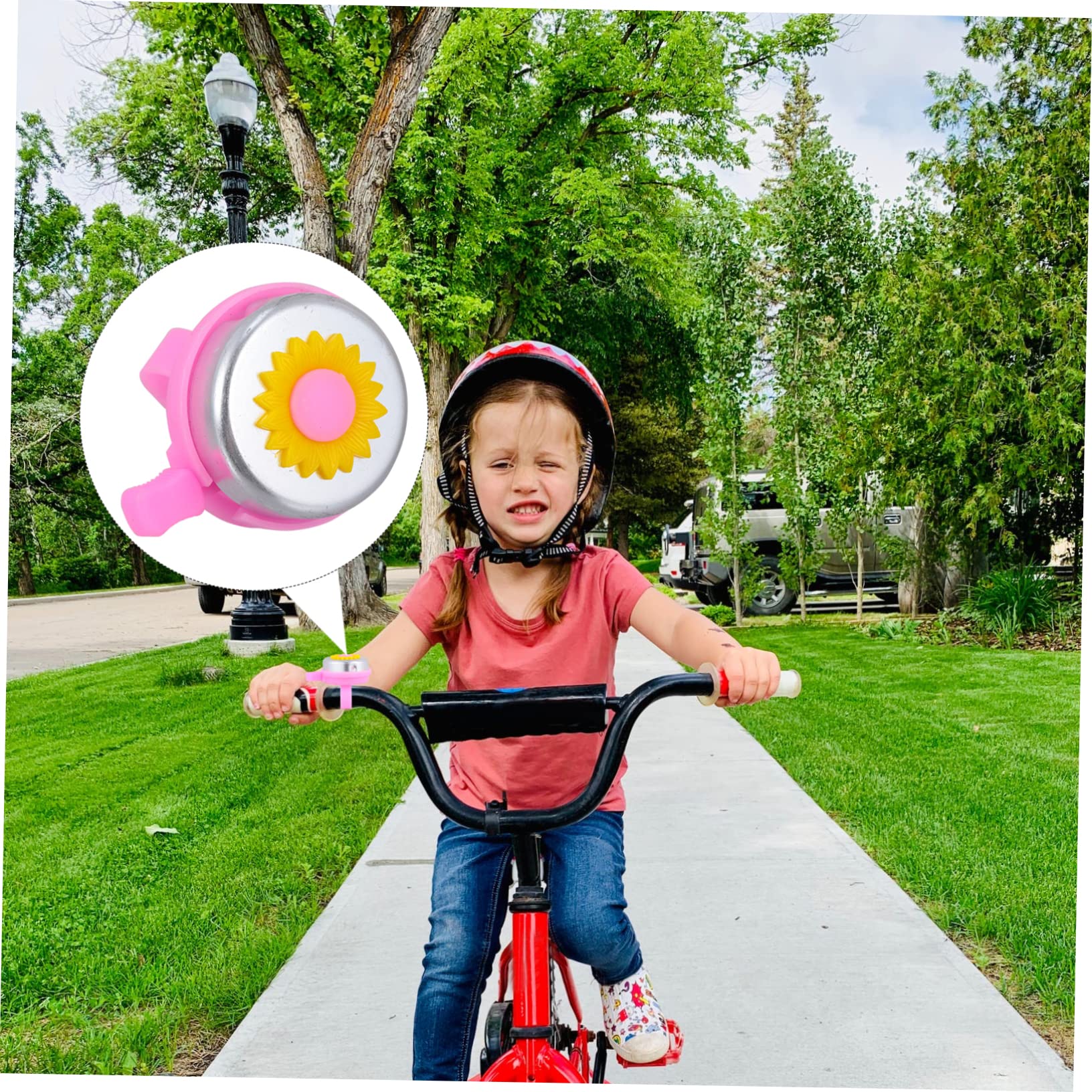 Toddmomy Campanello Dell'auto Manubrio Accessori Campanello per Bici per Campana da Ciclismo Campanello per Scooter A Forma di Fiore Plastica