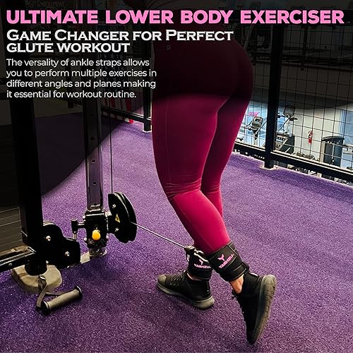 Miniatura 8 de Ankle Straps for Cable Machines Women, Glute Kickback Cable Machine Attachments, Gym Ankle Cuffs, Wrist Cuffs for Workout, Leg Training Accessory,