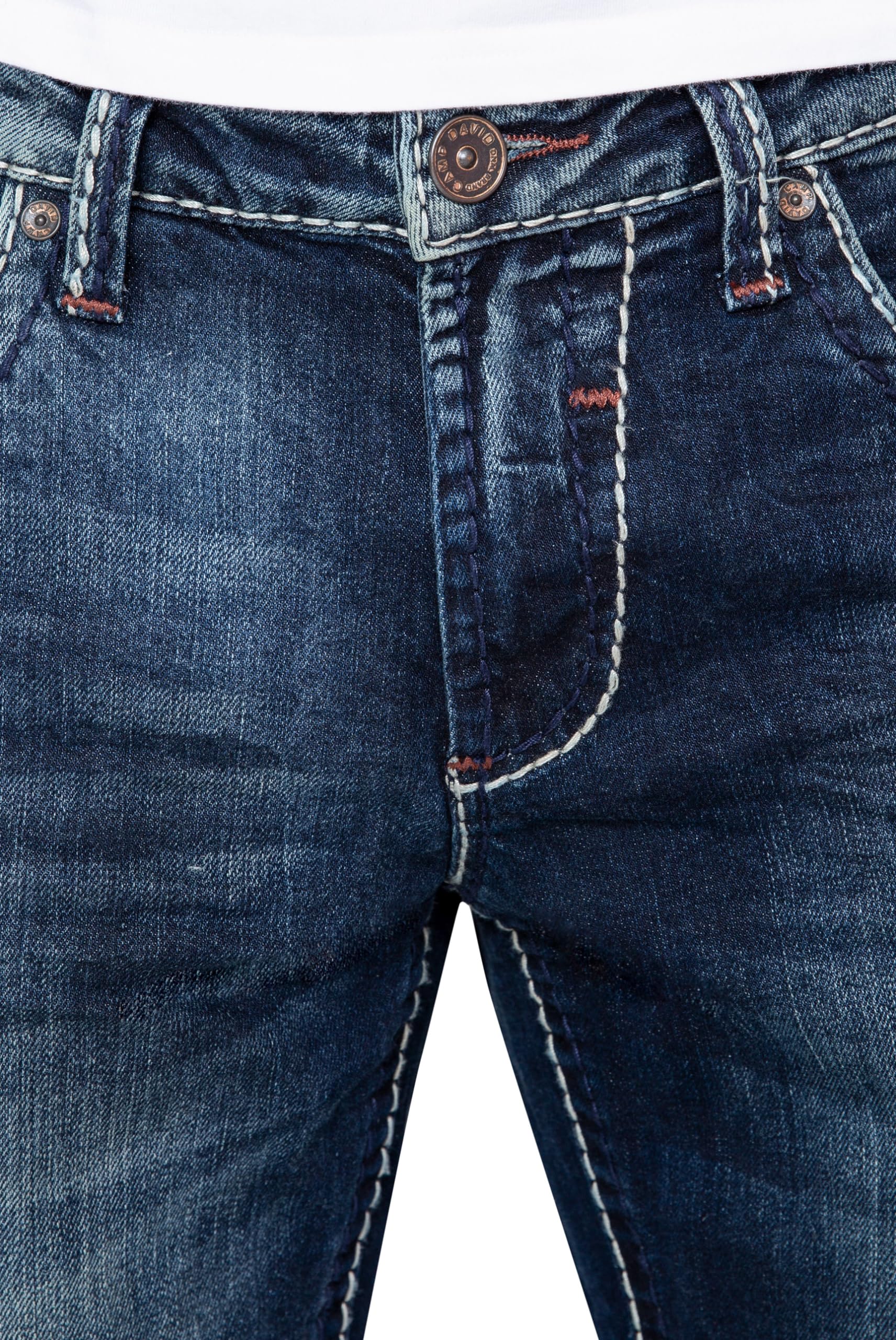 Camp David NI:CO Herren Jeans Regular Fit Stretch | gerades Bein, mittlere Leibhöhe, Denim mit Elasthan, Five-Pocket, Reißverschluss, Verschiedene Waschungen, Längen & Stretchgrade, Zeitloser Look