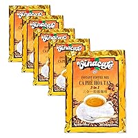 Vista 9 de Vinacafe Paquetes de café instantáneo 3 en 1 auténtico sabor vietnamita, mezcla equilibrada de café de tostado medio para una preparación rápida