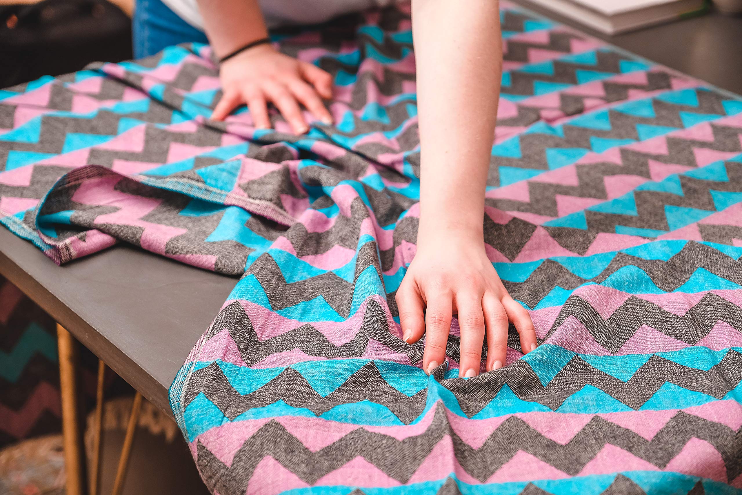 【未使用】　Adaste home トルコ製ビーチタオル　リネン×コットン　大判 未使用】 Adaste home トルコ製ビーチタオル リネン×コットン 大判