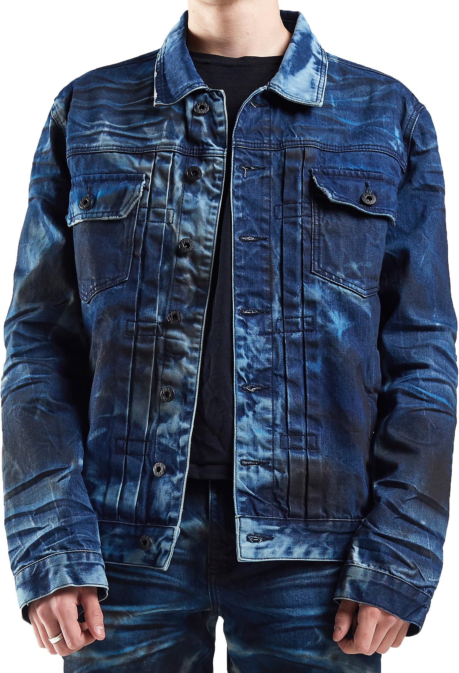Smoke Rise Men's Fashion Denim Jacket-Blue Jay-M