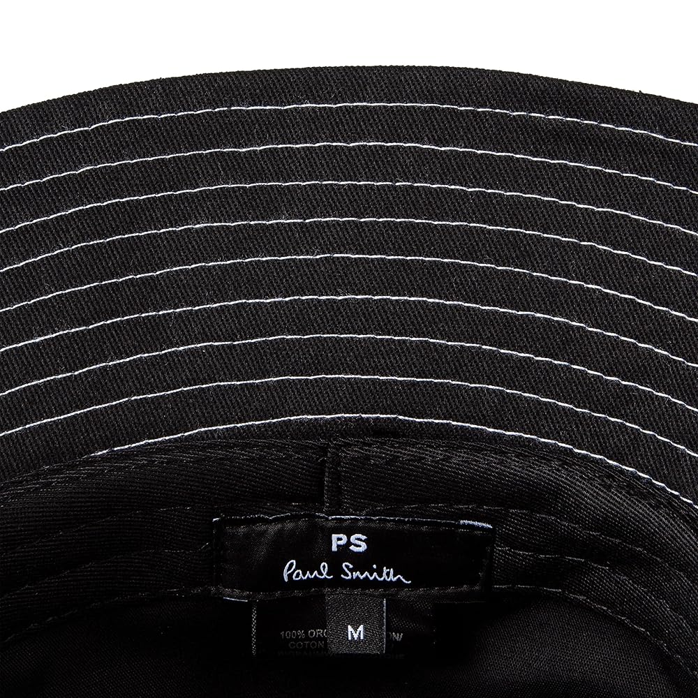 PaulSmith＊ぼうし PS Paul Smith Men HAT PS Happy ALLVR BKT, Black, Medium at