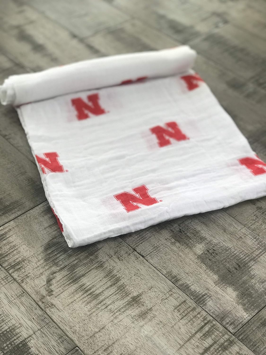 Three Little Anchors University of Nebraska Muslin Swaddle Blanket 47x47in